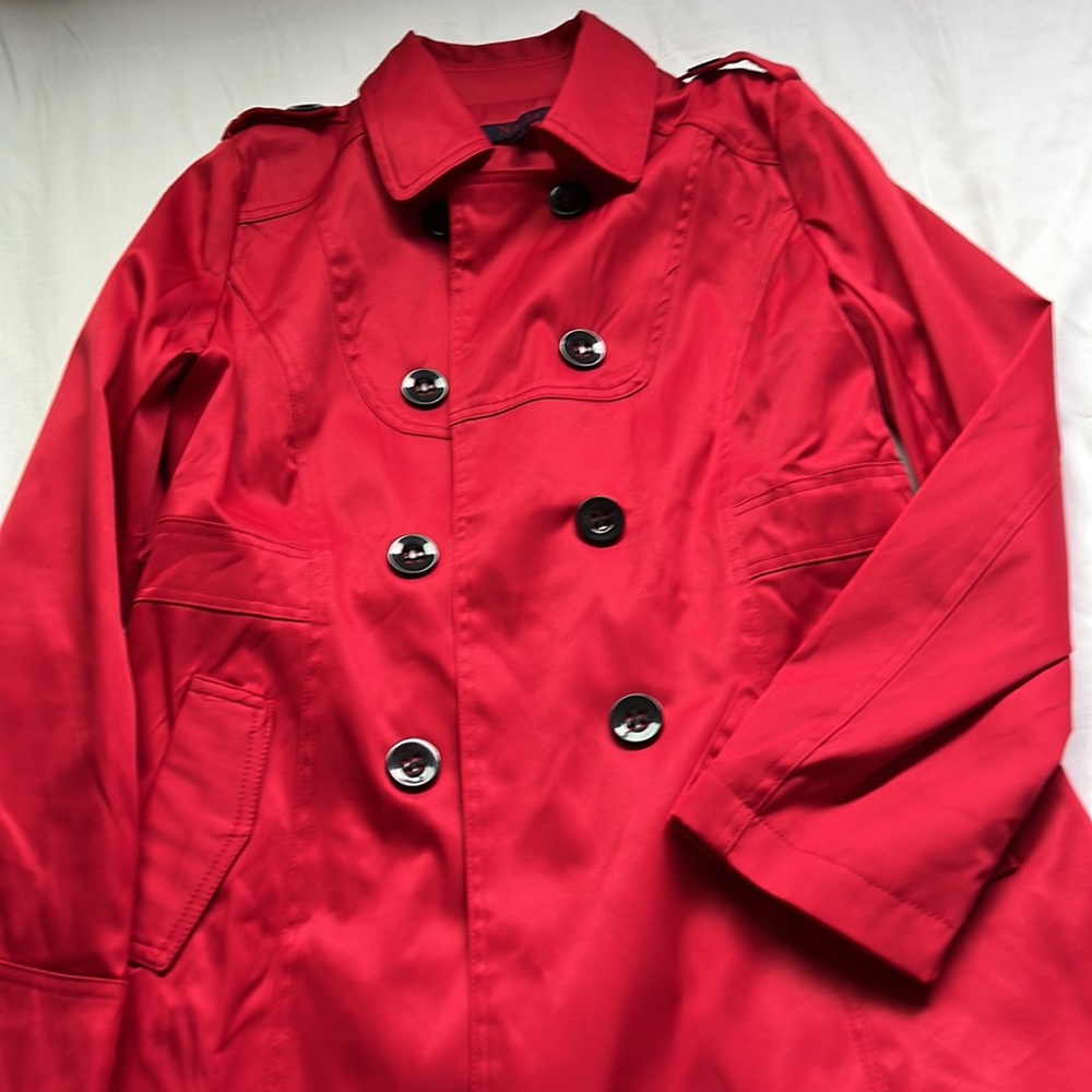 Brand New Red Trench Coat - Picture 2 of 4